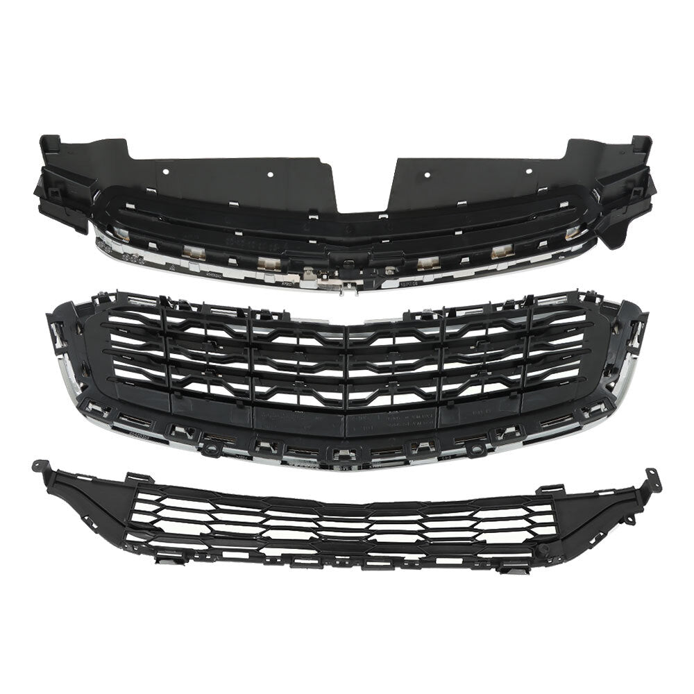 3-piece black plastic front bumper grille lower cover for 2015 for Cruze n