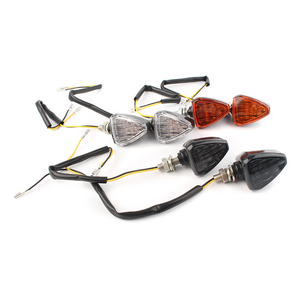 2X LED Amber Turn Signal Lights Indicator Lamp Blinker Fit for Yamaha Smoke Lens Q