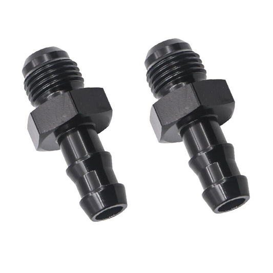 2-Pack AN6 6AN Male Flash to 3/8 inch Hose Lever Push Lock Adapter Accessories Aluminum- n
