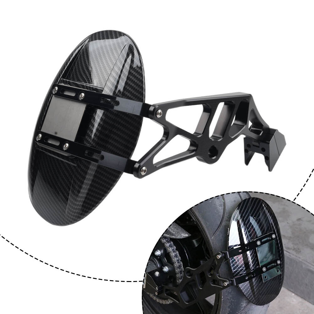 Carbon Fiber Rear Splash Mudguard w/Bracket for KAWASAKI Z1000/SX 2014-20 19 Q