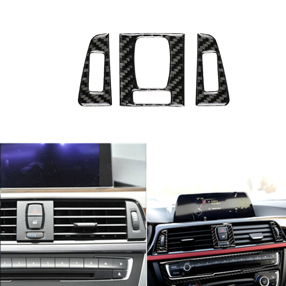 Carbon Fiber Central Air Outlet Frame Trim Cover for BMW 3 Series F30 2013-2019