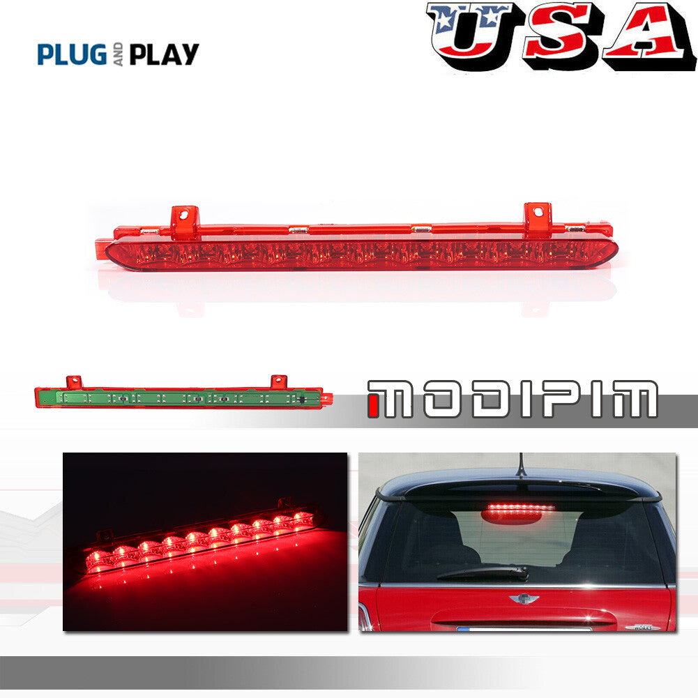 Red Lens Red LED High Mount 3rd Brake Light For 2007-13 for Mini Cooper , Countryman- v