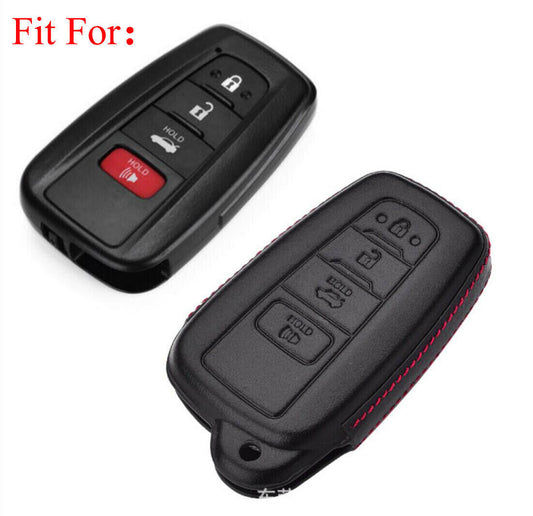 Fits for Toyota for Camry for Avalon RAV 4-Button for Smart Remote Key Fob Bag Leather Case Q