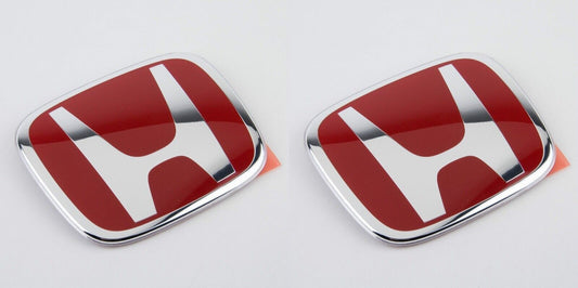 2X NEW Style Front Rear Red Badge Emblem for Civic Coupe 2016-2020