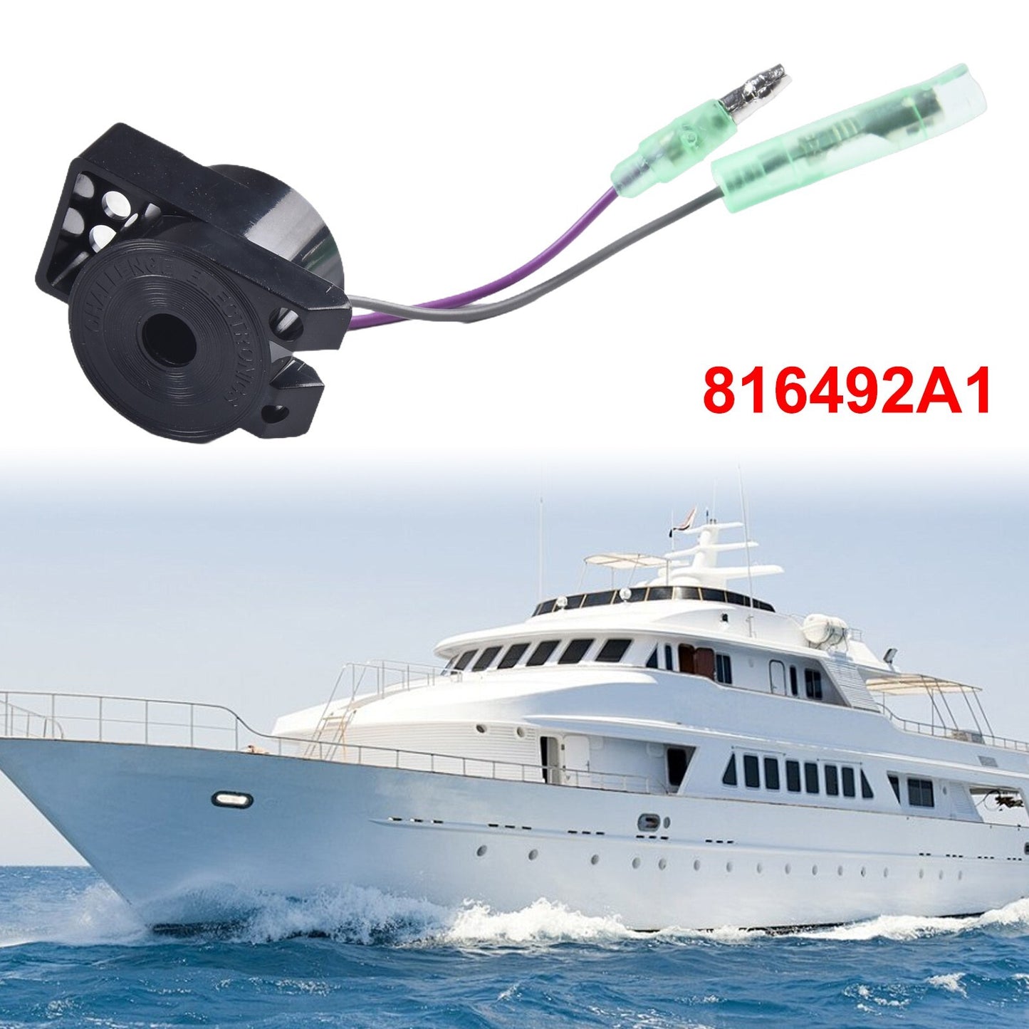 1Outboard Engine Buzzer Audio Warn Alarm for Mercury 816492A Remote Control Box