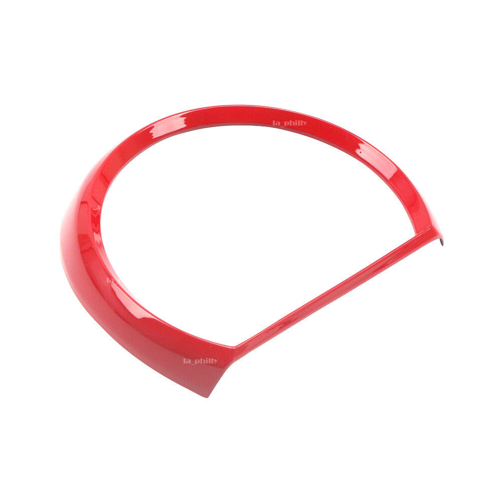 4Pcs Front Headlight Trim Cover Bezels Kit Red for Dodge for Challenger 2015 to 2019