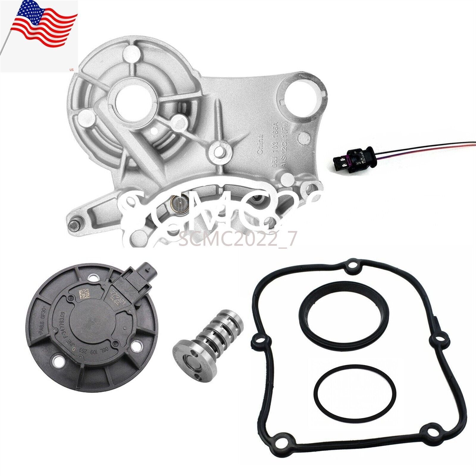 7Pcs Camshaft Adjuster Kit 1.8/2.0T for VW Beetle for Golf for Jetta CC for AUDI A3 A6 Q5 TT