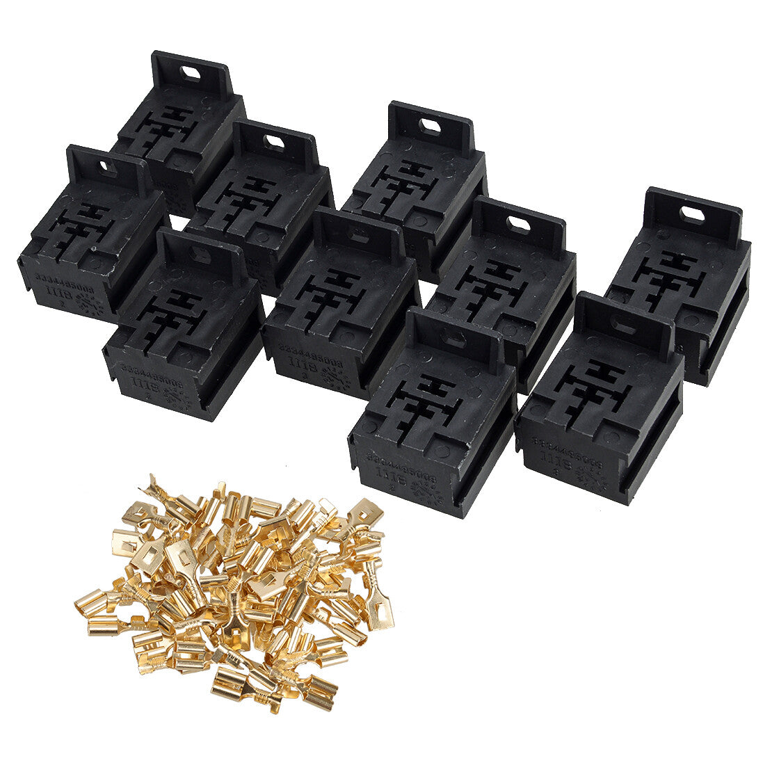10Pcs 5 Pin Automotive Relay Socket Holder Housing 3334485008 v