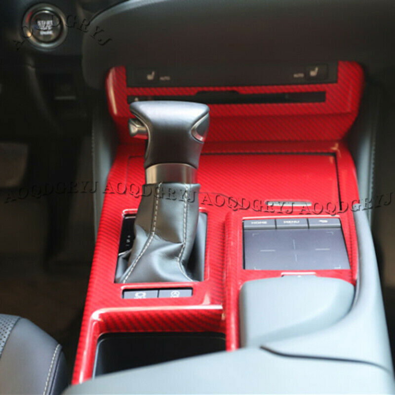 for Lexus ES350/300h/250 2019-22 Red Carbon Look Gear Shift Panel Moulding Trim