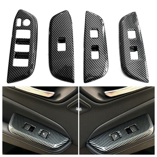For Crown 2023 2024 Carbon Fiber Window Lift Switch Panel Cover Trim v