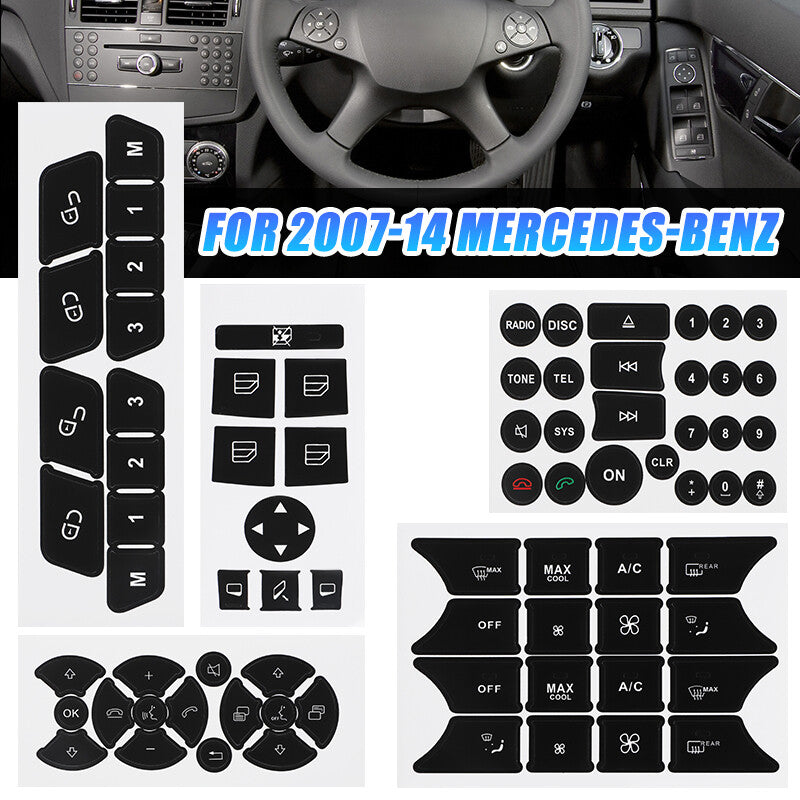 Button Repair Kit Window Switch Sticker fit for Mercedes-Benz C-Class W204 S204 C204