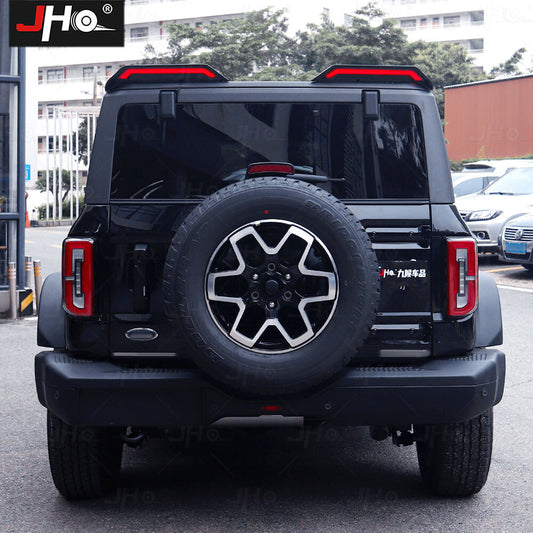 Car Trunk with Smooth Black Roof Spoiler With Red Light for Ford Bronco 2021+
