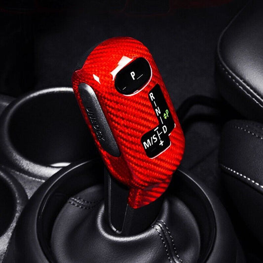 Real Carbon Fiber Car Gear Shift Knob Cover Trim Fit for Mini Cooper F60 2017-22 Q
