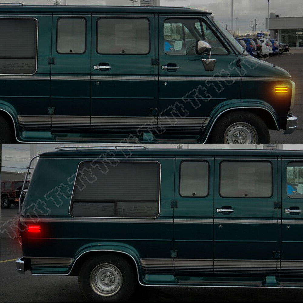 For 1985 - 1995 for G10 G20 for GMC G1500 G2500 Front and Rear LED Side Marker Light Kit - v