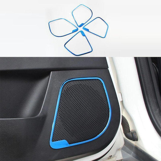 4P Inner Door Speaker Frame for Ford Focus ST RS 2012-18 Blue Steel Cover Trims