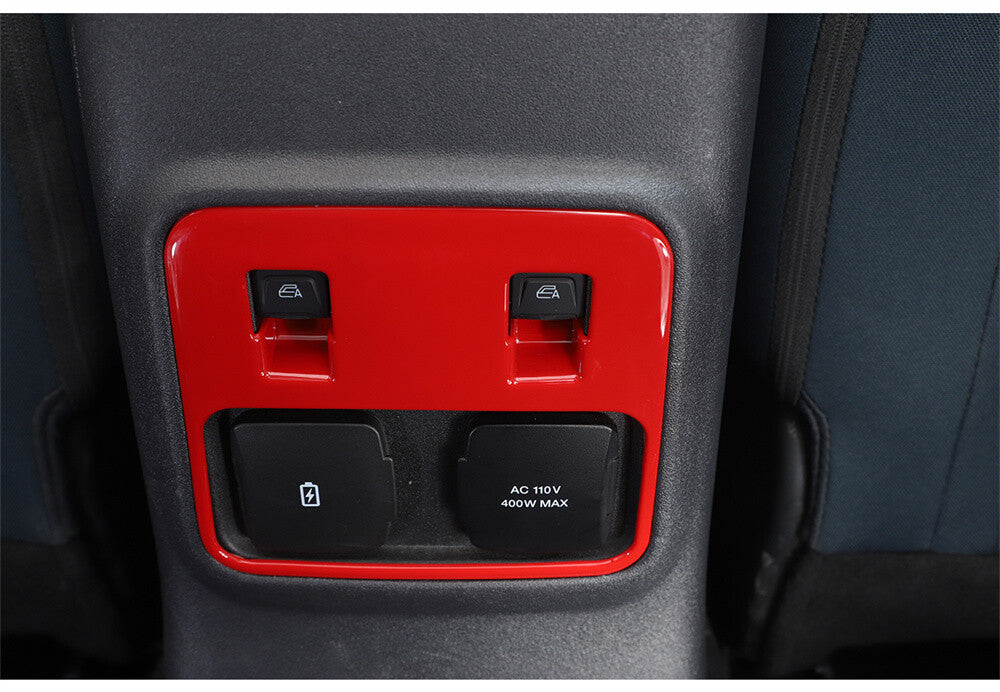 Red ABS Rear Window Switch Button Panel Trim for Ford Bronco 2021-23 Accessories
