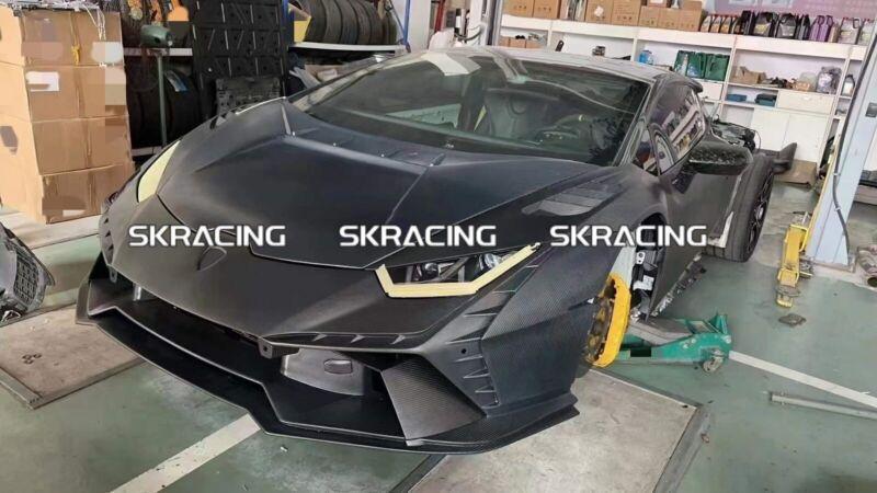 Carbon fiber front bumper diffuser for Lamborghini for Huracan LP580 LP610 EVO