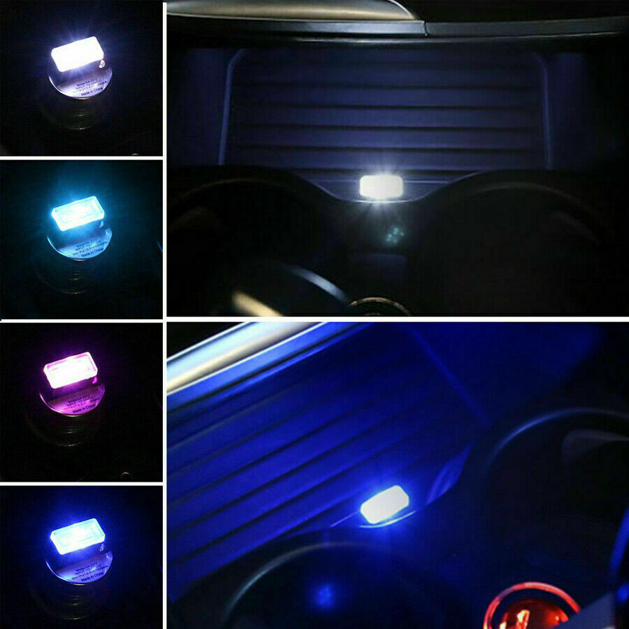3X for Mini USB LED Car Interior Light Lamp Bulb Accessories Neon Atmosphere Ambient
