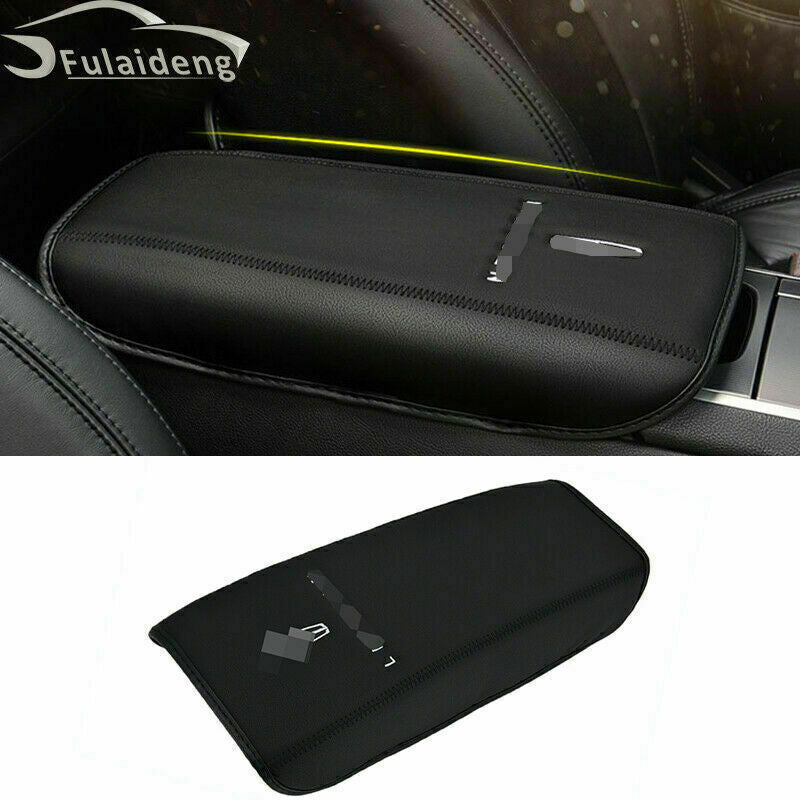 for Lincoln MKZ 2017-2019 Black Armrest Pad Cover Center Console Box Cushion Mat Q