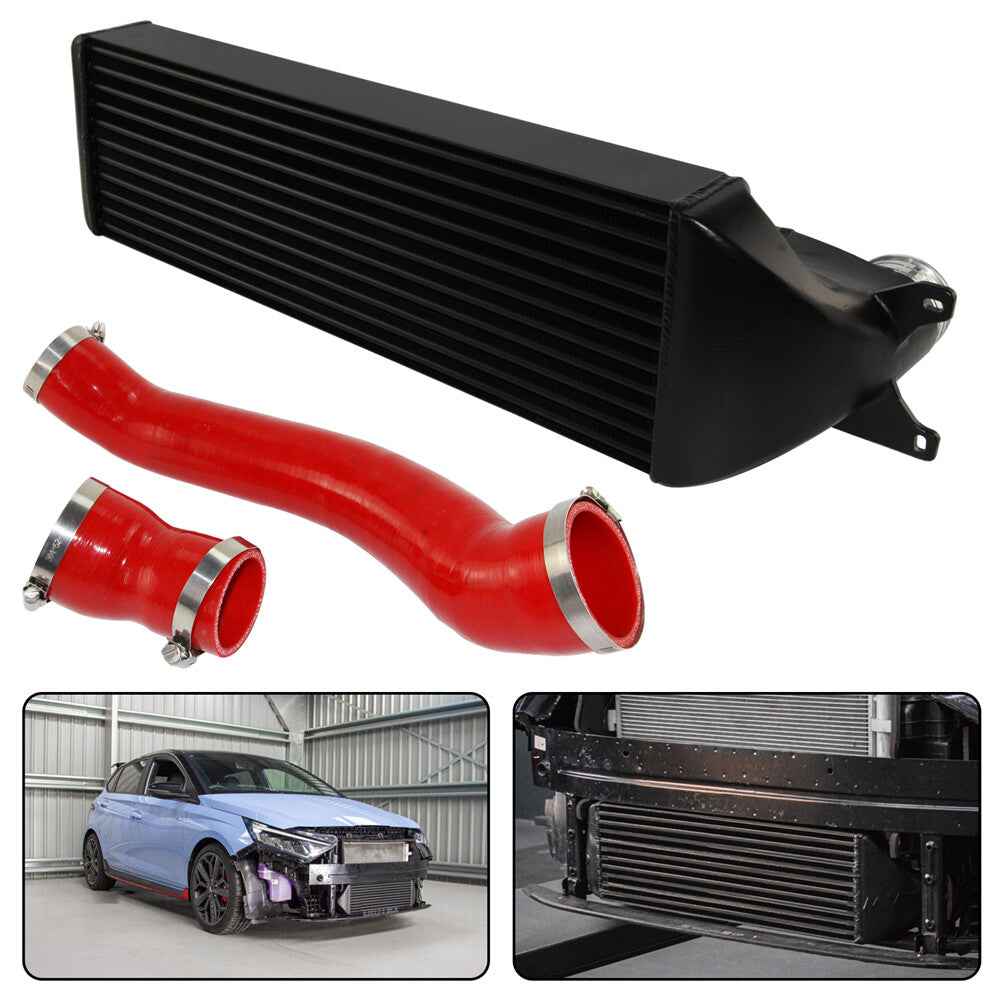 Competition Intercooler Kit for Hyundai I20N 150KW/204PS 2021+ Tube Fin Red