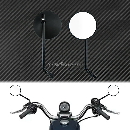 Motorcycle Round 10MM Rear View Mirror Fit for Harley Softail Touring Sportster Q