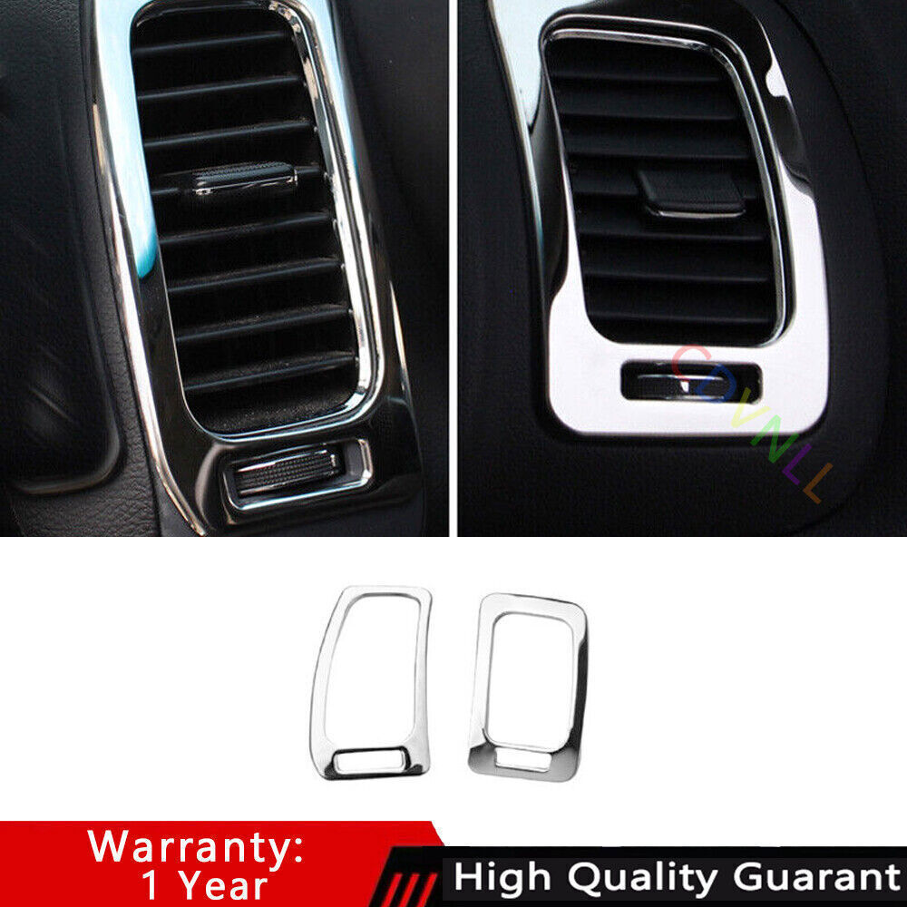 for Kia K3 Forte 2014-18 Chrome Steel Inner LR AC Air Outlet Vent Cover Trim 2X