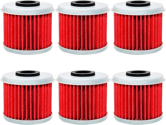 6 Pack Motorcycle Oil Filter for Honda CRF150R CRF250R CRF450R CRF450X CRF250X