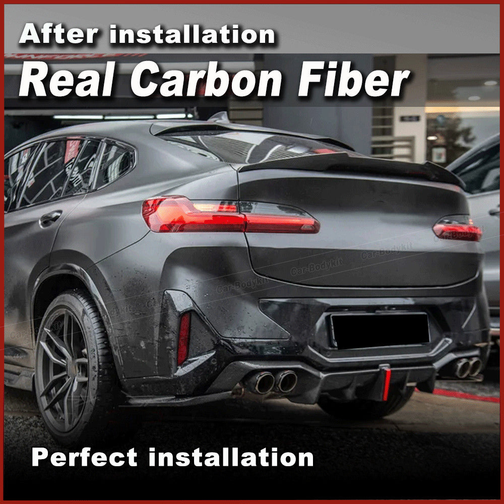 Fit for BMW X4 G02 20i M40i 2018-22 REAL Carbon Rear Trunk Spoiler Boot Wing Lip