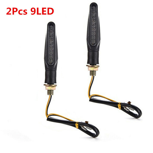 9LED Motorcycle Turn Signal Lights Indicator Amber Flashing Blinker Signal lamp