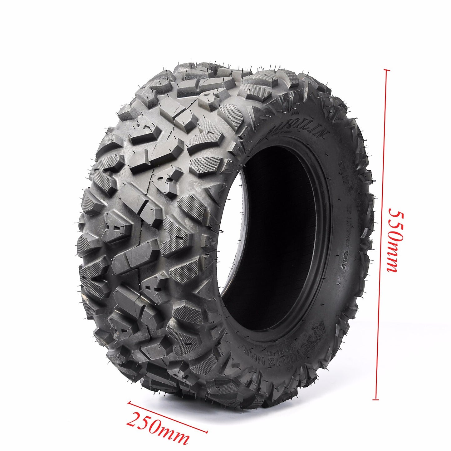 25 x 10.00-12 6ply Rear Tyre suits ATV, Quad, Buggy, Off Road Go Kart 25x10-12