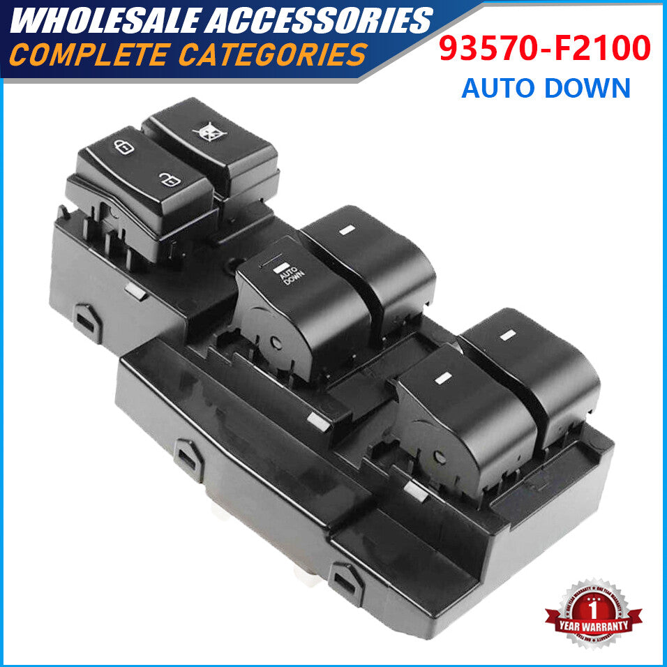 The front left-side main window switch is applicable to 2017-2021 for Hyundai for Elantra 93570F2100