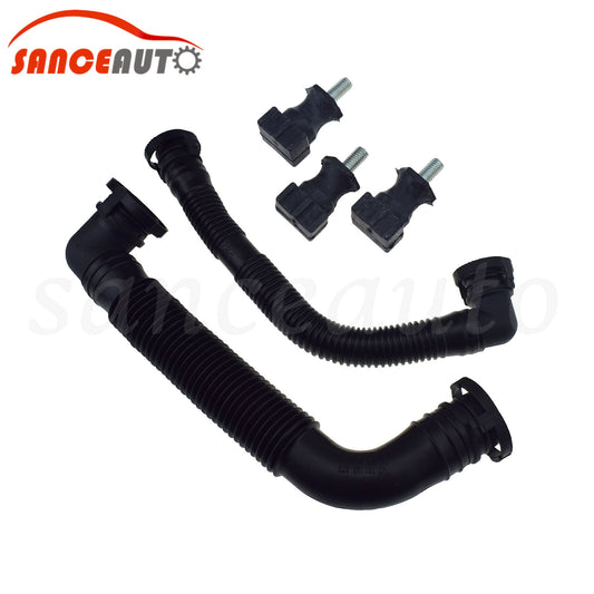 Two-stage air pump vent hose and 3 brackets suitable for Audi A4 A6 for Passat B6 for Golf 5 n