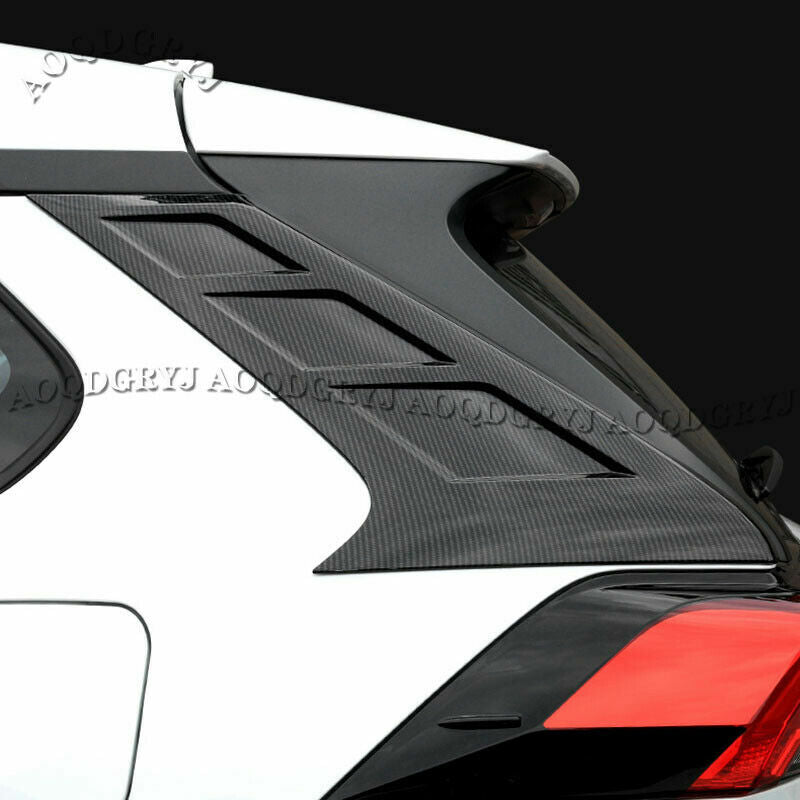 for TOYOTA RAV4 2019-2021 Carbon Fiber Look Rear Side Window Moulding Trim Cover