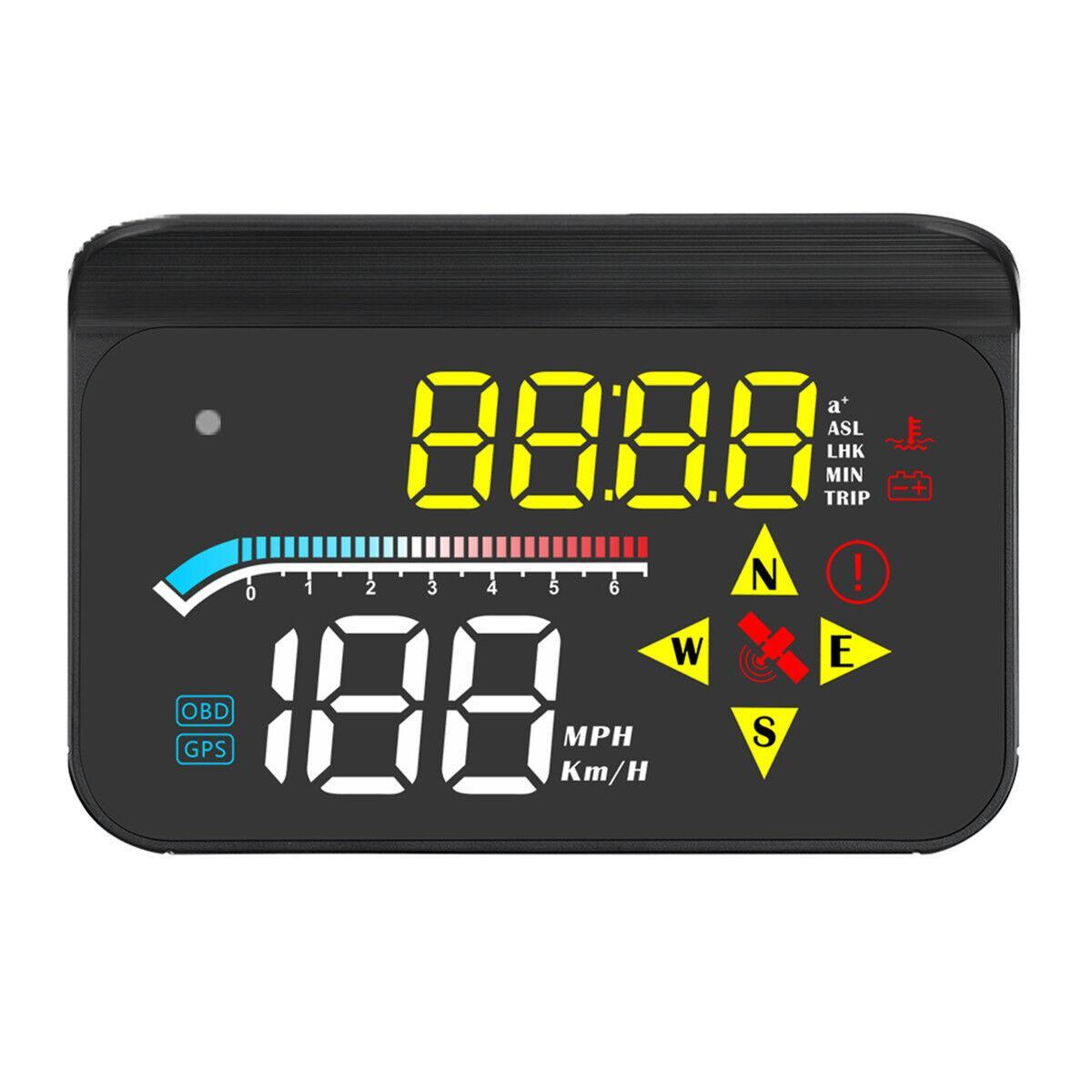3.5-inch in-vehicle HUD head-up display, OBD2 GPS speedometer, overspeed alarm projector - n