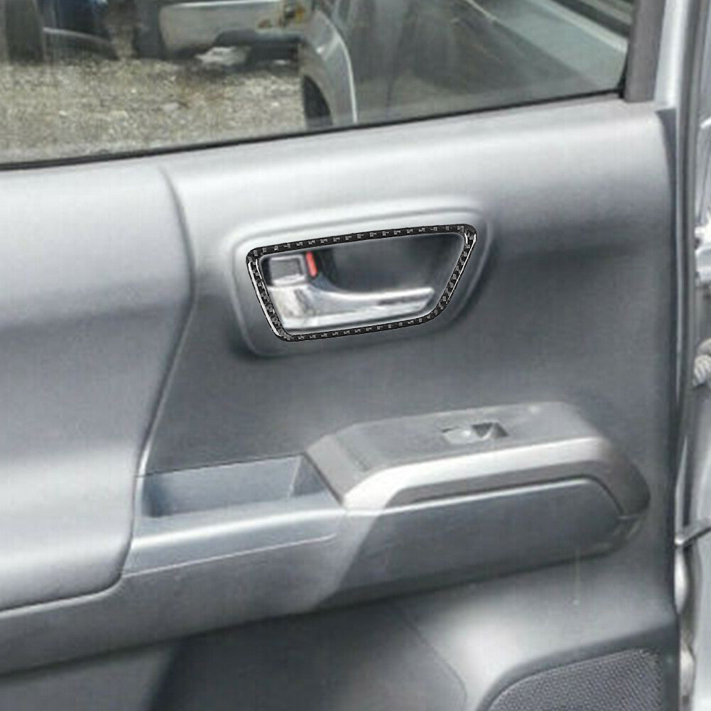 3Pcs Side Door Horn Trim Cover Decoration Carbon Fiber for Audi Q5 2009-2017 v