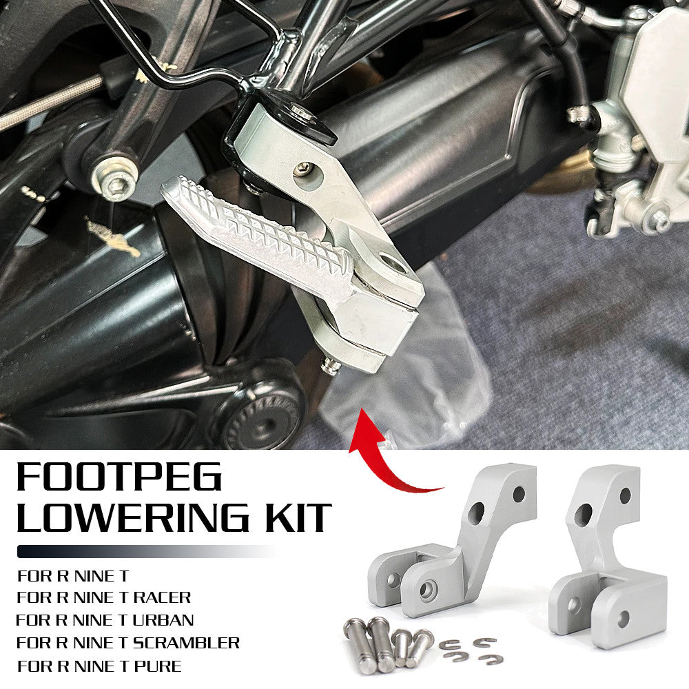 Pure Foot peg Passenger Foot peg Lowering for BMW R Nine T Scrambler/Racer/Urban