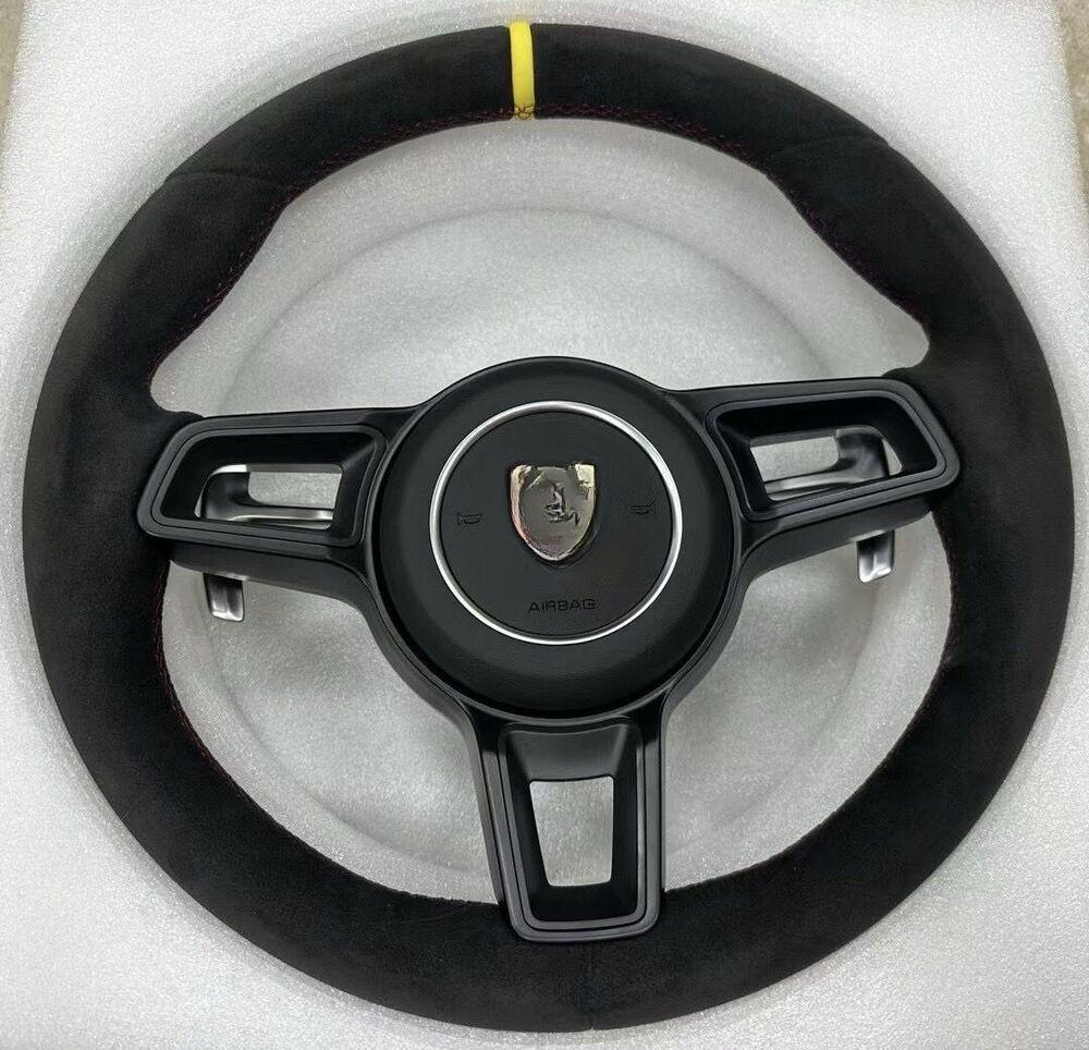 Black ALCANTARA Stee Wheel 991.2 911 for Porsche Macan for Cayenne .