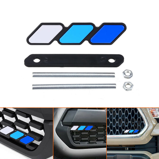 3-color front grille cover badge with base for Toyota Tacoma 4 Runner Tundra