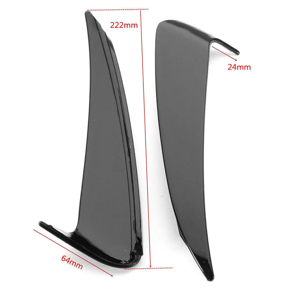 Gloss Black Rear Bumper Spoiler Canard Air Vent Cover Trim for Benz W205 C-Class