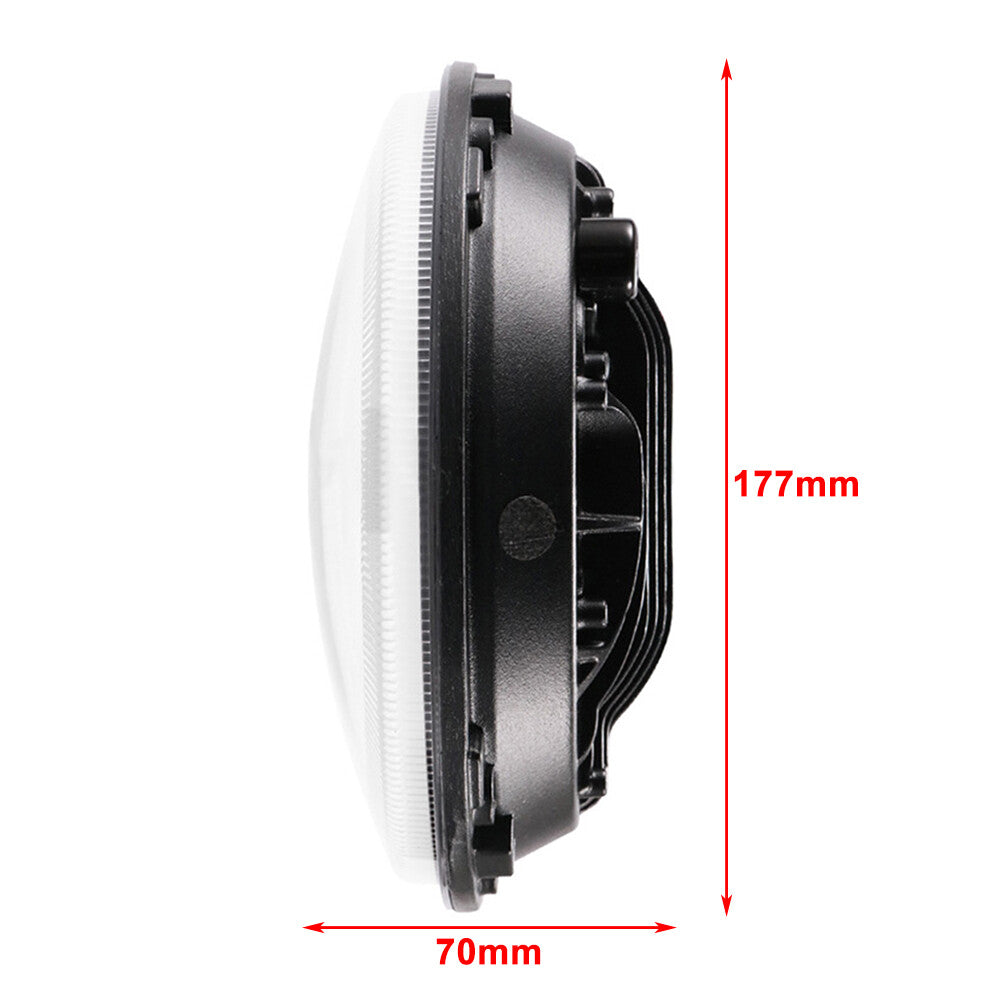 7 inch Led Headlight Hi/Low Beam Turn Signal HeadLamp Motorcycle Universal Q