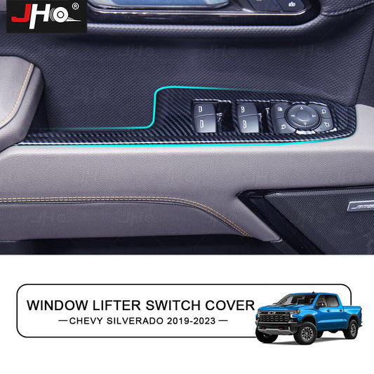 Door Window Lift Switch Control Panel Cover Trim For Silverado/ for GMC for Sierra 2021+