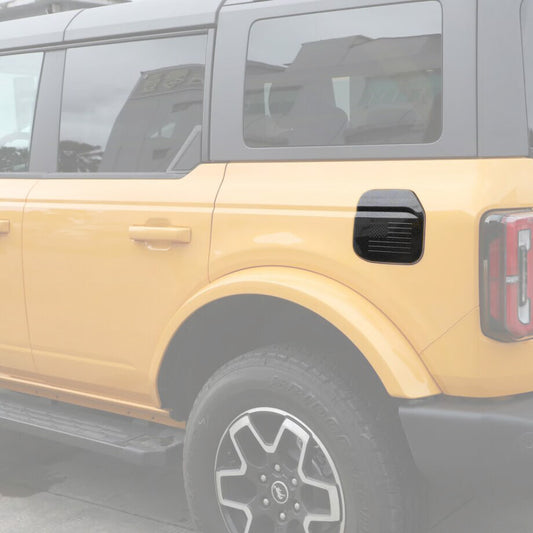 Carbon Fiber Car Fuel Tank Cover Trim Accessories Gas Door For Bronco 21-24 v