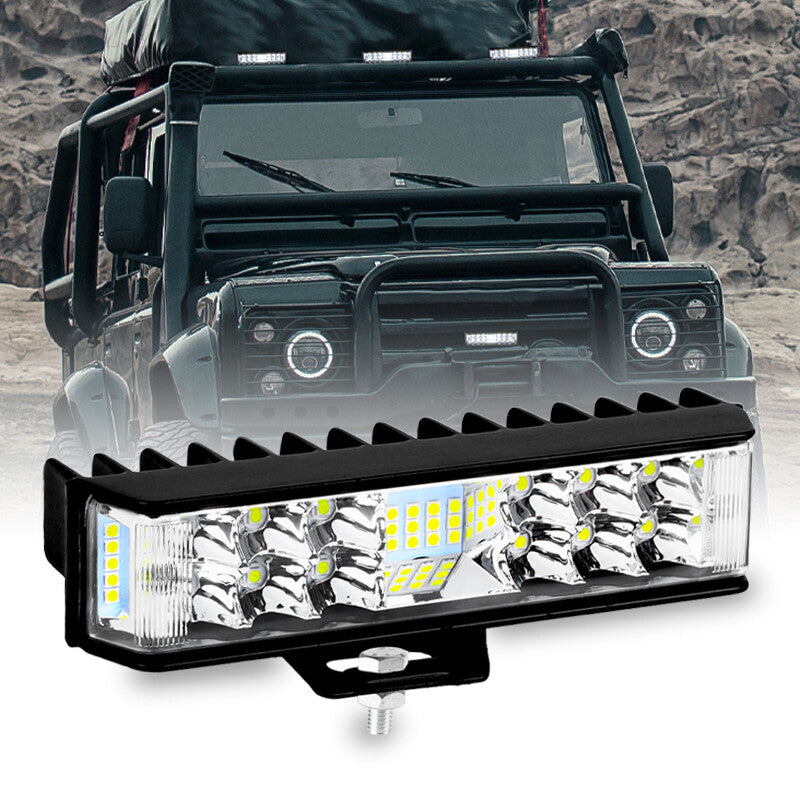 2x 6inch LED Work Driving Light Bar DRL Flood Spot Combo Offroad Fog Lamp Truck