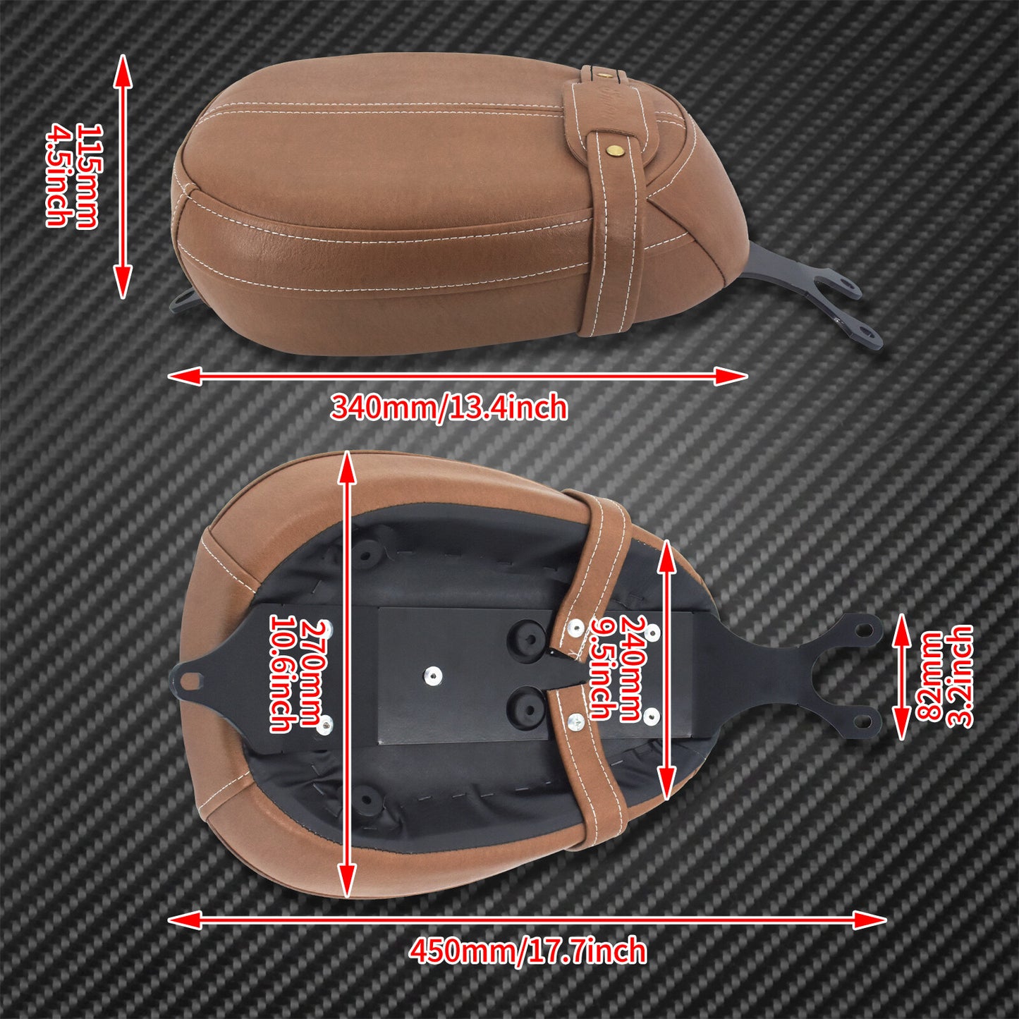 Leather Passenger Pillion for Seat Fit For Indian Scout 2015-2018 Scout Sixty 16-18