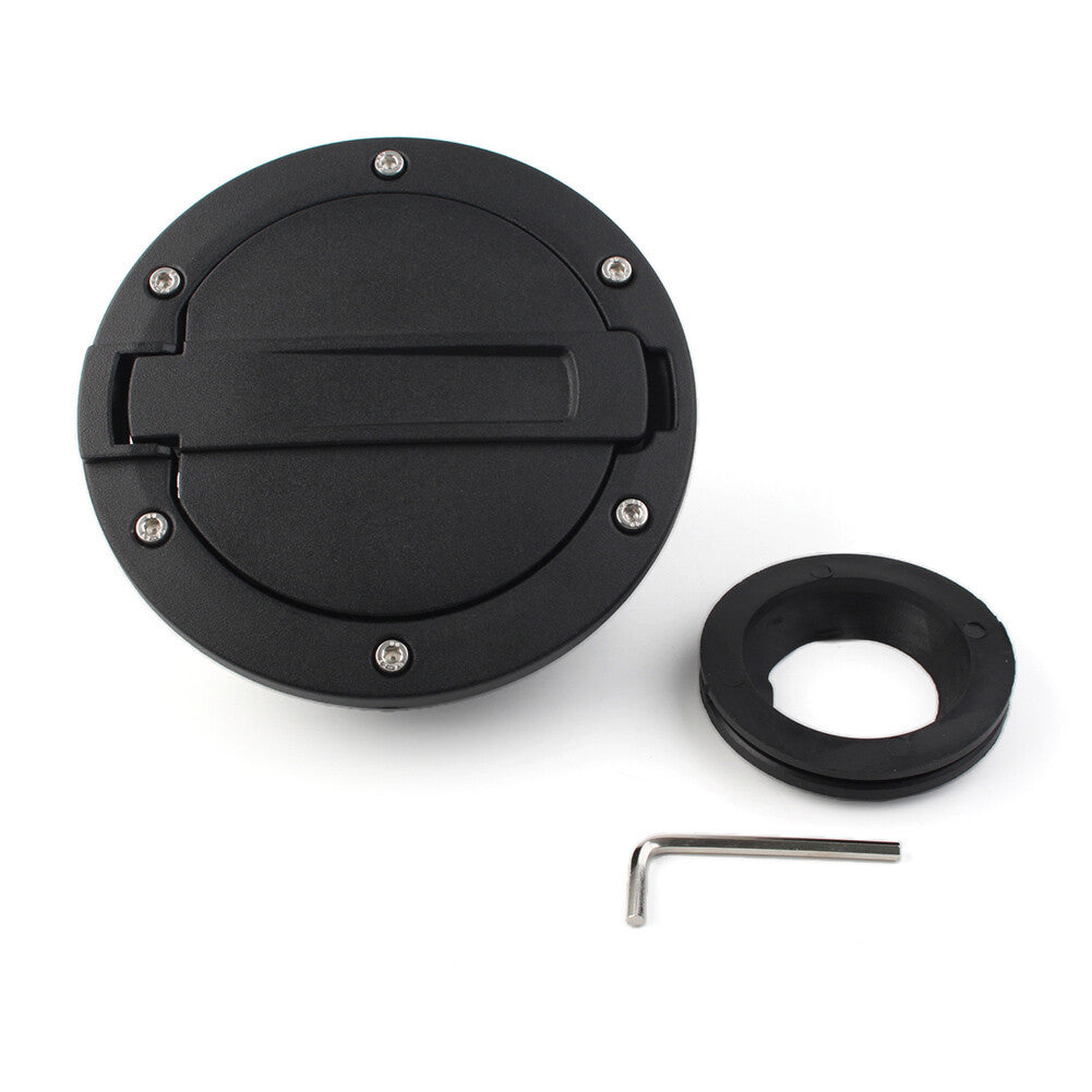 Black Car Fuel Filler Door Cover Gas Tank Cap for Jeep for Wrangler JK 2007-2017