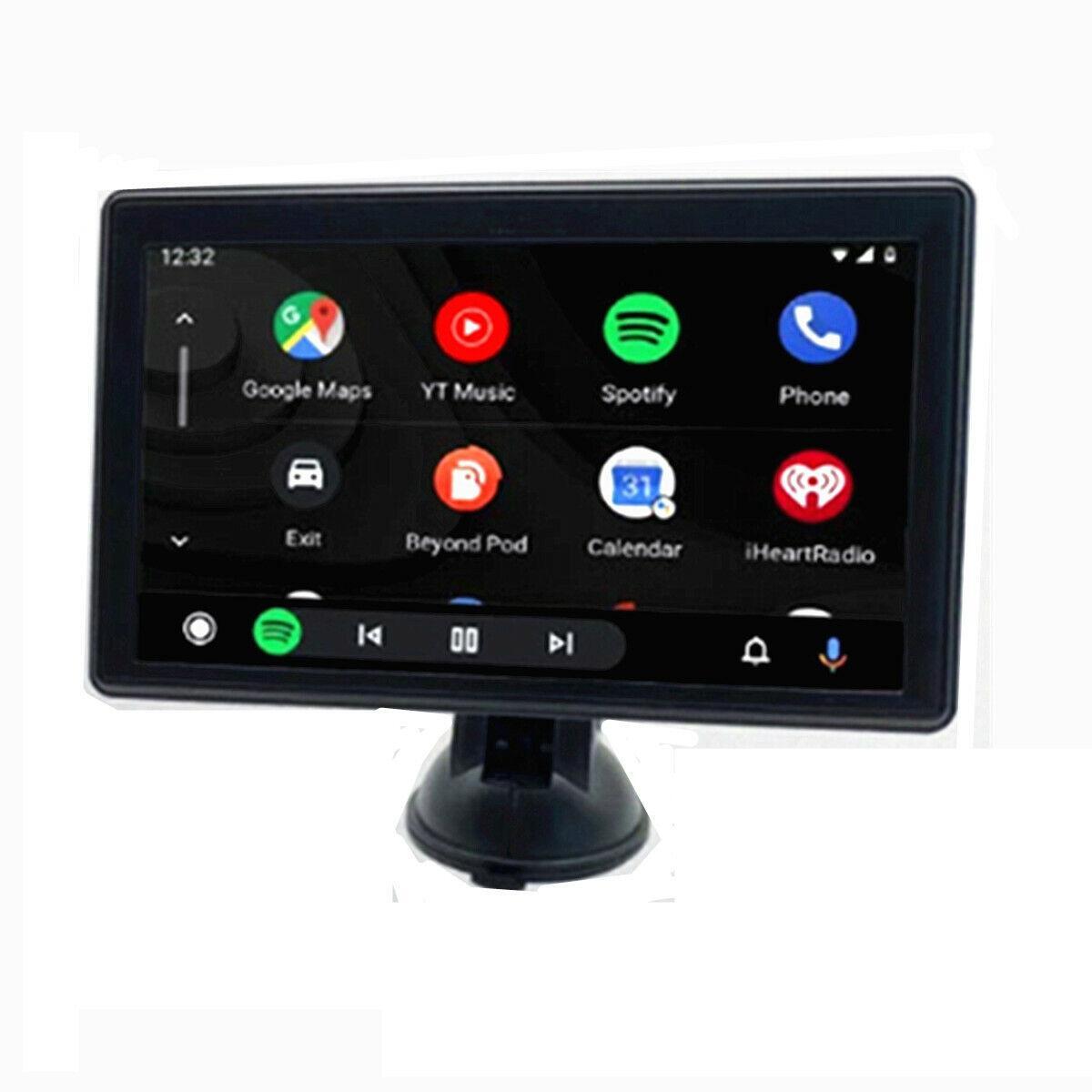 Car stereo radio display with 7-inch touchscreen MP5 player, BT wireless CarPlay, Android. n