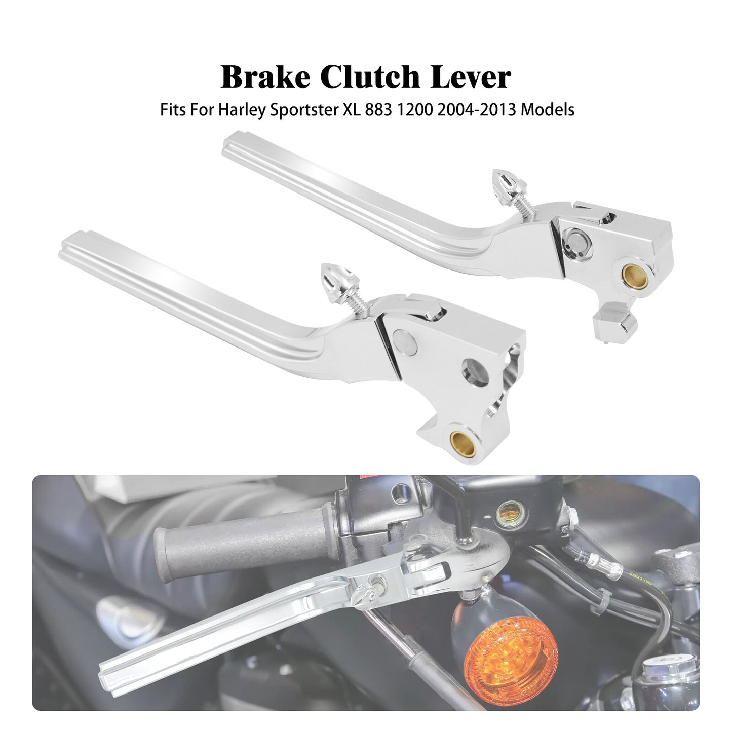 Chrome Brake Clutch Levers Fit for Harley Sportster Iron 883 1200 XL 48 72 04-13 Q