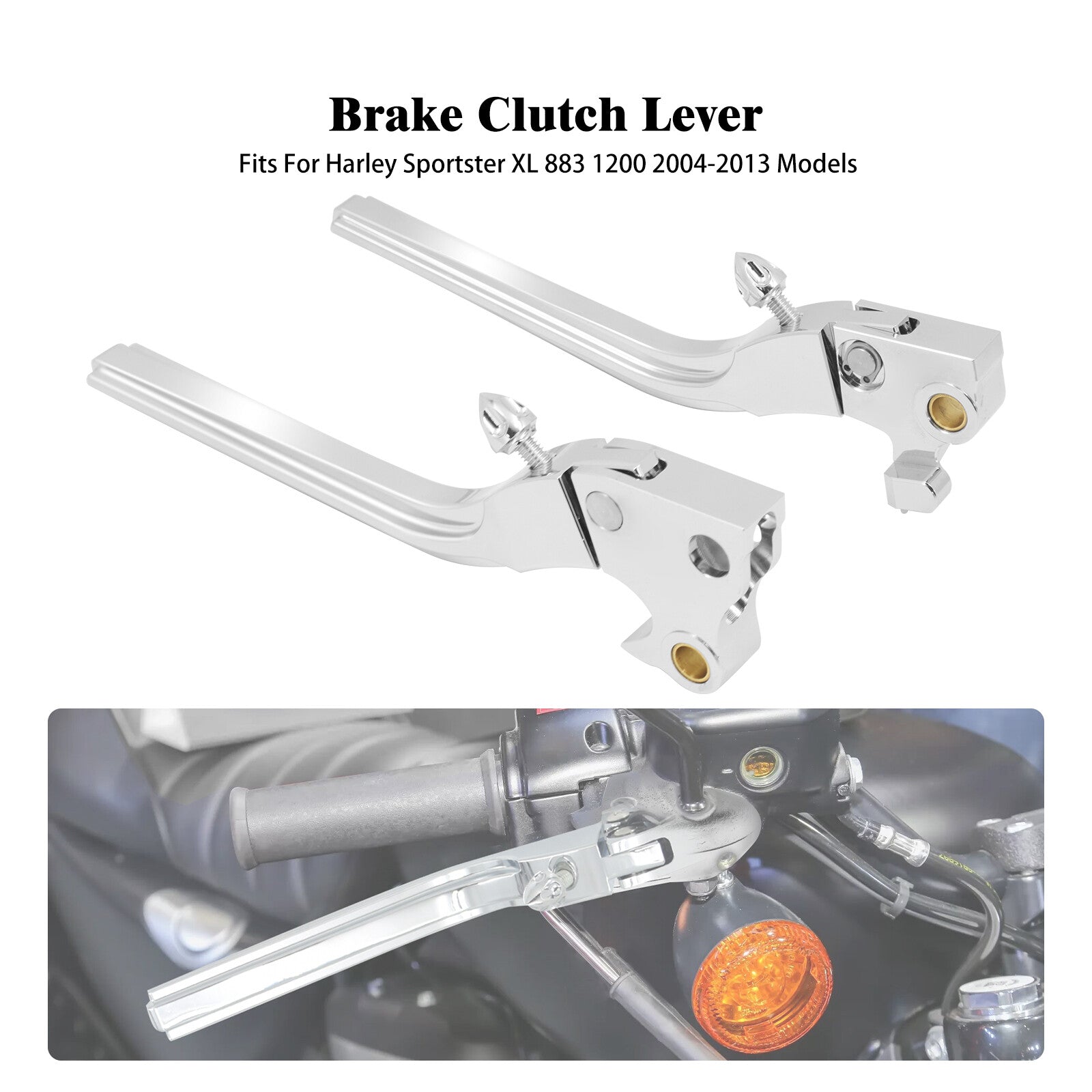 Chrome Brake Clutch Levers Fit for Harley Sportster Iron 883 1200 XL 48 72 04-13 Q