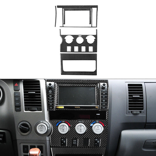 5x Carbon Fiber Radio A/C Control Panel Trim for Toyota Tundra 2007-13 Type A