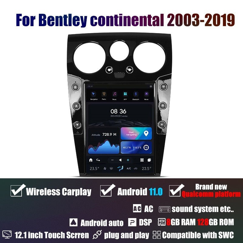 for Bentley GT 2003-2019 Android Radio for Tesla Style screen GPS navi